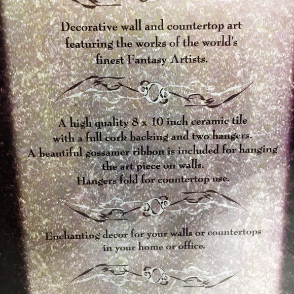 NENE THOMAS  Moondreamer Angel sitting on Moon Ceramic Wall Art VTG NOS - Picture 5 of 14